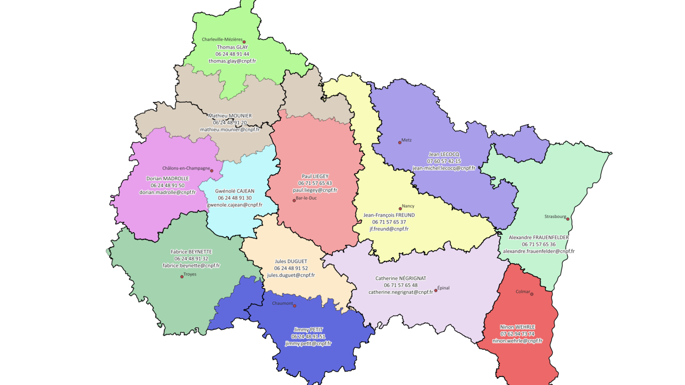 Secteurs des techniciens forestiers